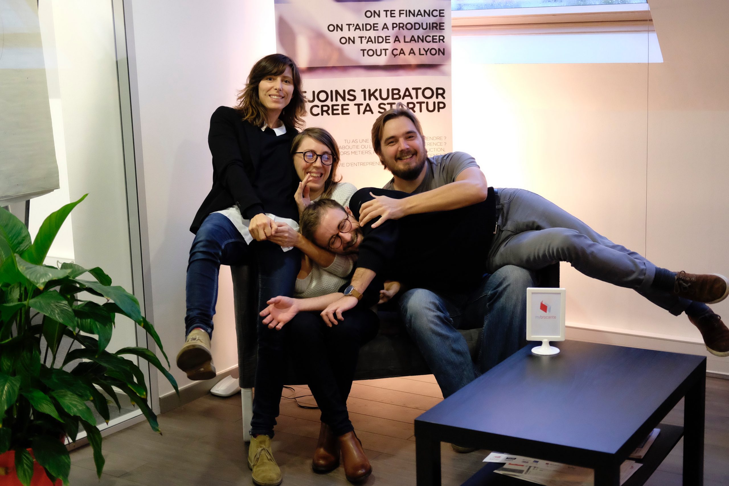 Les 4 co-fondateurs des outils MyBrocante et Planexpo chez 1KUBATOR