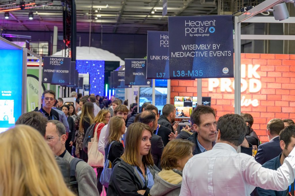 Photo prise sur le salon professionnel de l'événementiel Heavent à Paris en novembre 2022