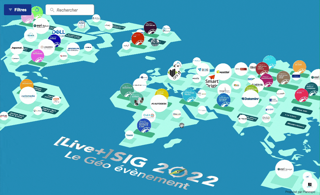 Plan interactif 3D d'ESRI pour l'événement SIG 2022