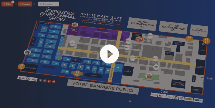 Miniature du plan interactif expozoo paris animal show fait avec le logiciel Planexpo