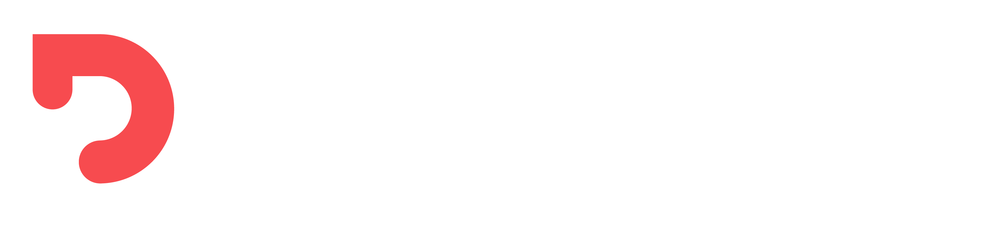Logo Planexpo blanc avec le P en rouge - format horizontal et fond transparent