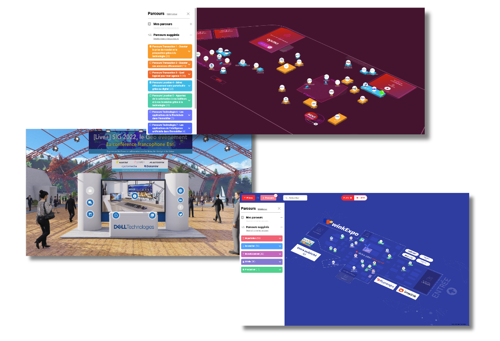 Vignette avec plans interactifs - parcours - vitrine 3D