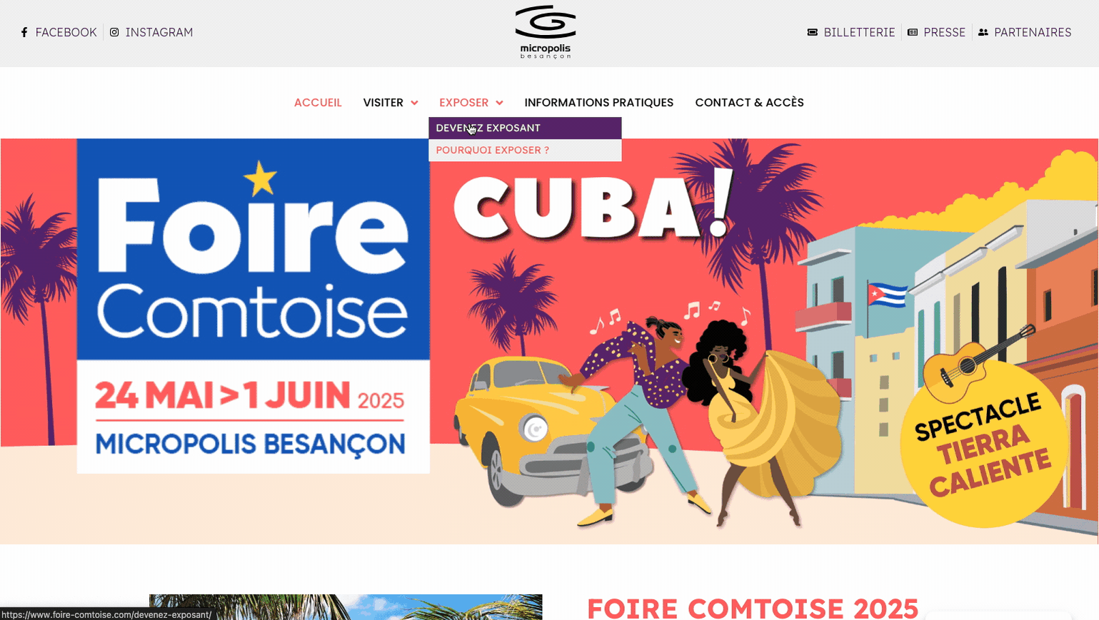 GIF formulaire d'inscription exposants - Foire Comtoise